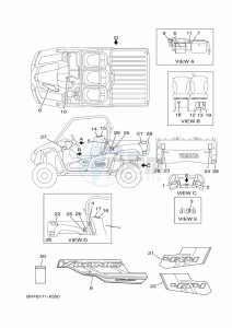 YXM700E YX70MPP (BHFF) drawing EMBLEM & LABEL 1