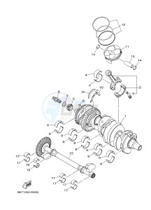 MTN1000 MTN-1000 MT-10 (B67E) drawing CRANKSHAFT & PISTON