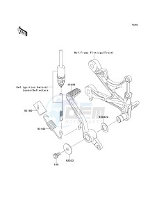 ZX636 C [NINJA ZX-6R] (C6F) D6F drawing BRAKE PEDAL_TORQUE LINK