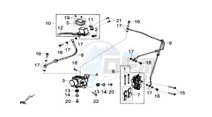 GTS 125I ABS drawing BRAKE CALIPER FOR / BRAKE LEVER CPL