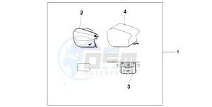 CB500 drawing PILLION BAG