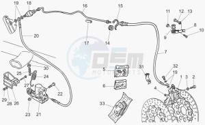 California 1100 Stone - Metal PI Special Sport/Al. PI drawing Lh front brake system