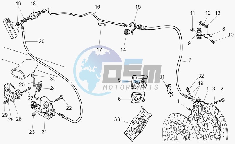 Lh front brake system