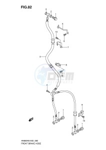 AN650 (E2) Burgman drawing FRONT BRAKE HOSE (AN650K6 K7 K8 K9 L0)