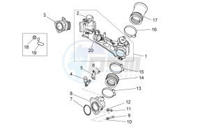 Breva V 1100 IE IE drawing Throttle body