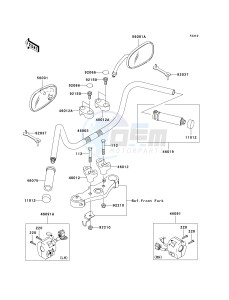 VN 1500 B [VULCAN 88 SE] (B1-B3) N7FA drawing HANDLEBAR