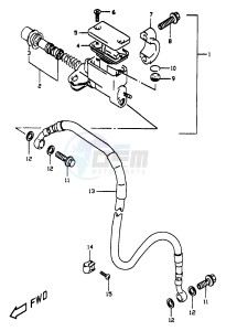 DR350 (V-W-X) drawing FRONT MASTER CYLINDER (E24)