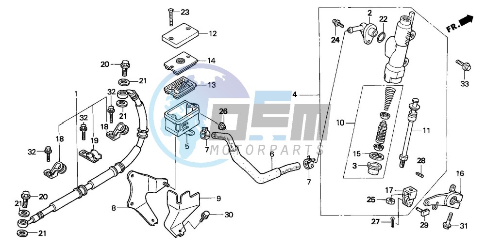 REAR BRAKE MASTER CYLINDER