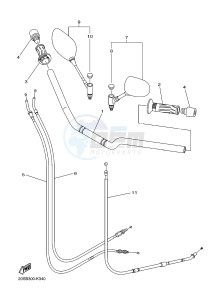 XJ6N 600 XJ6-N (NAKED) (20SF) drawing STEERING HANDLE & CABLE