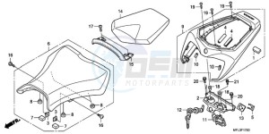 CBR1000RRA Europe Direct - (ED / HRC) drawing SEAT