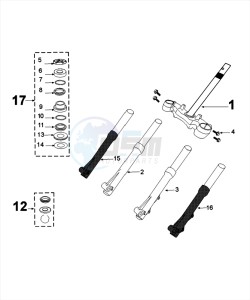 TWEET 125 PRO drawing FORKS AND STEERING