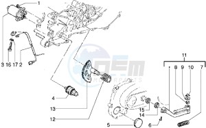 Liberty 50 2t drawing Starting motor-starter lever