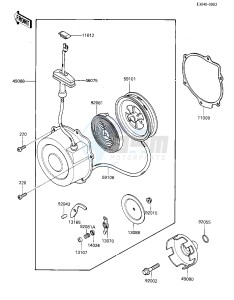 KLF 185 A [BAYOU 185] (A2-A4) [BAYOU 185] drawing RECOIL STARTER