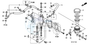 CBR1000RR9 Europe Direct - (ED / MME REP) drawing REAR BRAKE MASTER CYLINDER (CBR1000RR)