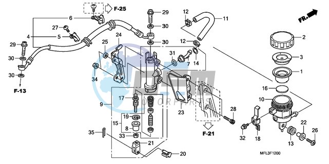 REAR BRAKE MASTER CYLINDER (CBR1000RR)