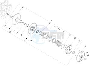 Medley 125 4T ie ABS E4 (EMEA) drawing Driven pulley