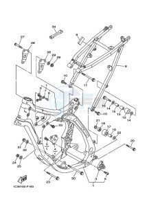 YZ125 (B0V6) drawing FRAME