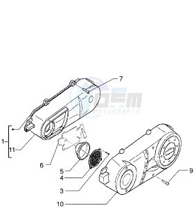 X9 500 drawing Crankcase Cooling