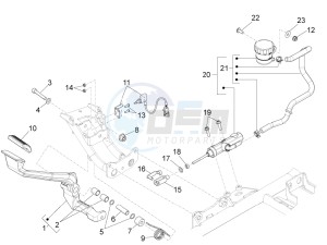 California 1400 Touring ABS 1380 drawing Rear master cylinder