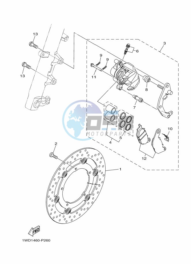 FRONT BRAKE CALIPER