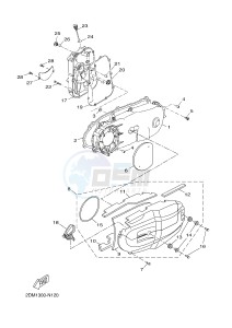 YP125RA (ABS) X-MAX 125 ABS (2DM2 2DM2) drawing CRANKCASE COVER 1