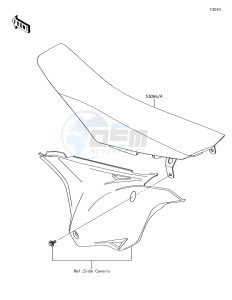 KX85-II KX85DHF EU drawing Seat