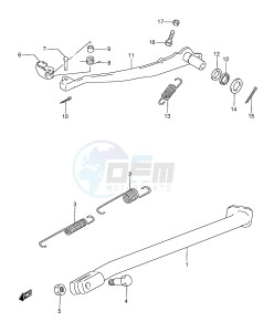 DR350 (E3) drawing STAND - REAR BRAKE