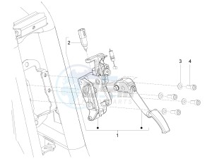 MP3 125 yourban erl drawing Control pedals - Levers