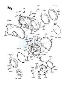 VN750 A [VULCAN 750] (A6-A9) [VULCAN 750] drawing ENGINE COVER