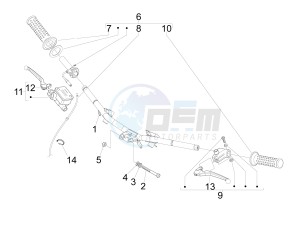 FLY 50 4T 4V USA (NAFTA) drawing Handlebars - Master cil.