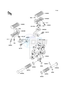 W650 EJ650C6F GB XX (EU ME A(FRICA) drawing Footrests