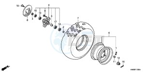 TRX250XD TRX250X Australia - (U) drawing FRONT WHEEL