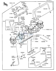 ZL 600 A [ZL600 ELIMINATOR] (A1-A2) drawing CARBURETOR ASSY