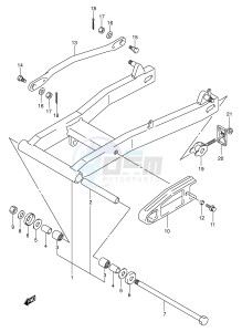 VL250 (E2) drawing REAR SWINGING ARM