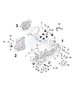 DJANGO 125 HERITAGE drawing CRANKCASE