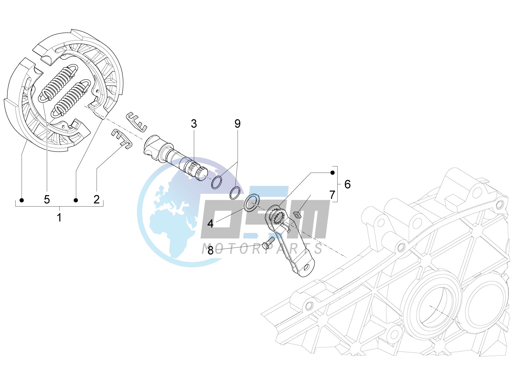 Rear brake - Brake jaw