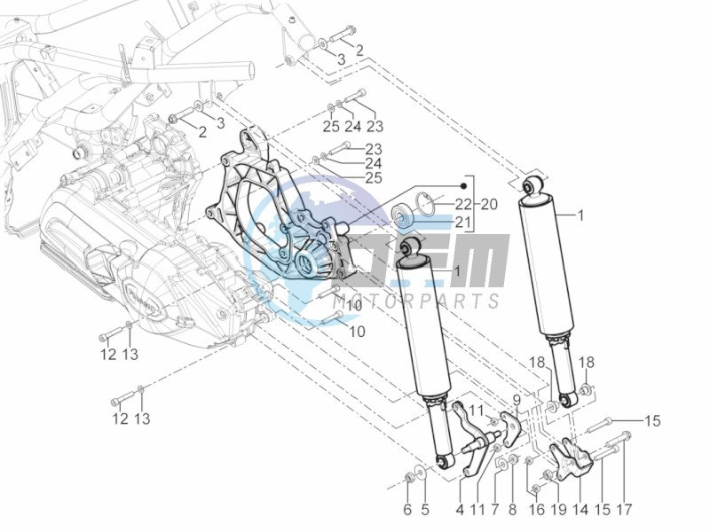 Rear suspension - Shock absorber/s