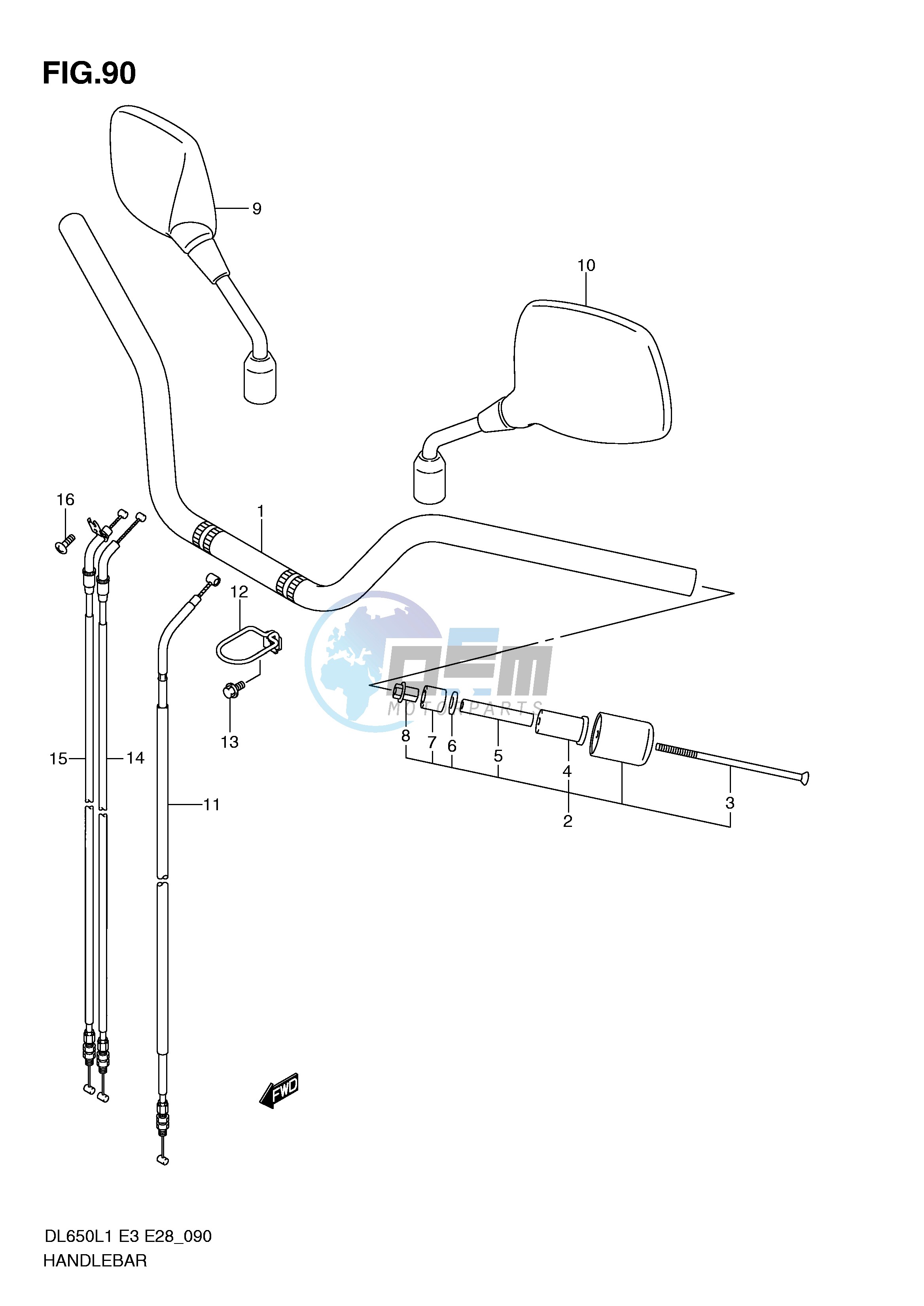 HANDLEBAR (DL650AL1 E28)