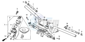 CBR1000F drawing HANDLE PIPE/TOP BRIDGE