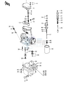 KZ 1000 B [KZ1000 LTD] (B3-B4) [KZ1000 LTD] drawing CARBURETOR PARTS -- KZ1000-B4- -