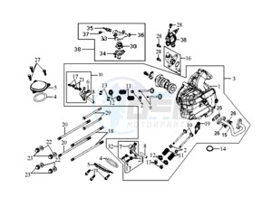 HD 125 EVO drawing CYLINDER HEAD CPL   / THERMOSTAT