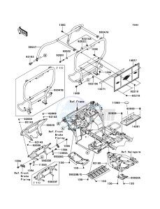 MULE_610_4X4 KAF400AEF EU drawing Guards/Cab Frame