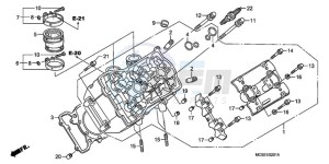 ST1300A9 Korea - (KO / ABS MME) drawing LEFT CYLINDER HEAD