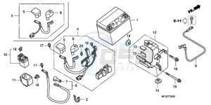 CBF1000TA France - (F / ABS CMF) drawing BATTERY