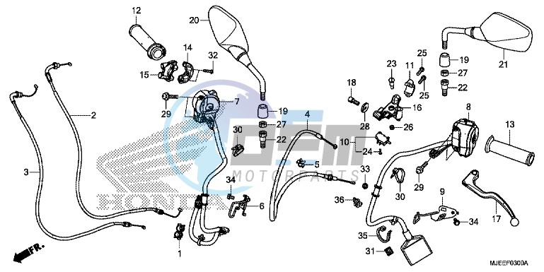 HANDLE LEVER/ SWITCH/ CABLE/ MIRROR