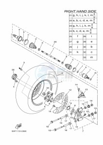 YFM700FWAD YFM7NGPLK (B4FR) drawing REAR WHEEL 2