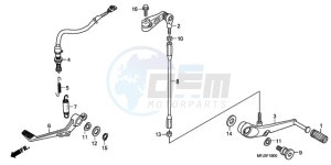 CBR600RA9 BR / ABS MME - (BR / ABS MME) drawing BRAKE PEDAL/CHANGE PEDAL