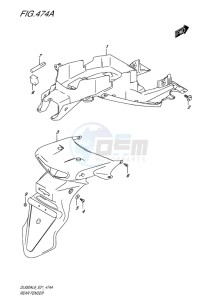 DL650 ABS V-STROM EU drawing REAR FENDER