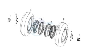 QUAD LANDER 300S drawing FRONT WHEEL