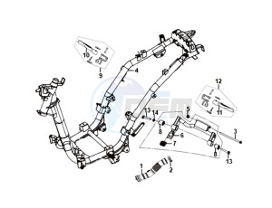 ALLO 50 25KMH (L8 L9) NL EURO4 drawing FRAME / ENGINE MOUNT